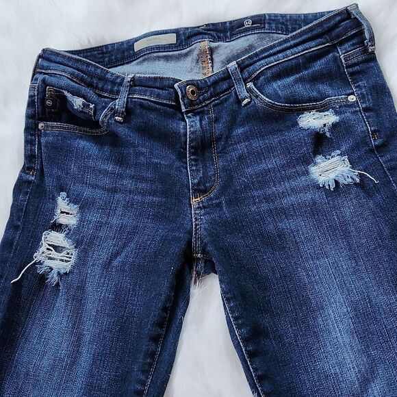 AG -29 Adriano Goldschmied | The Stilt Cigarette Leg Distressed Skinny Jean 29 R - Picture 4 of 10